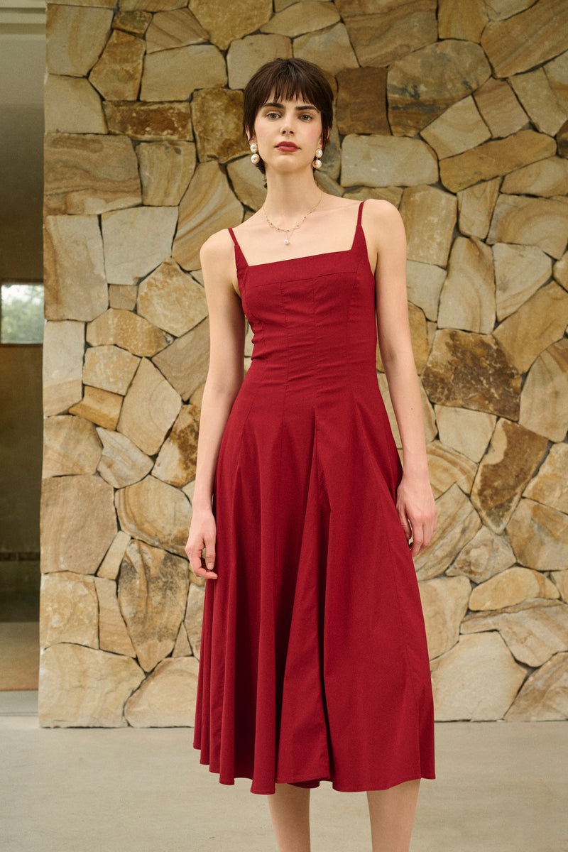 Pearl back midi dress