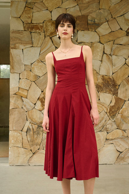 Pearl back midi dress