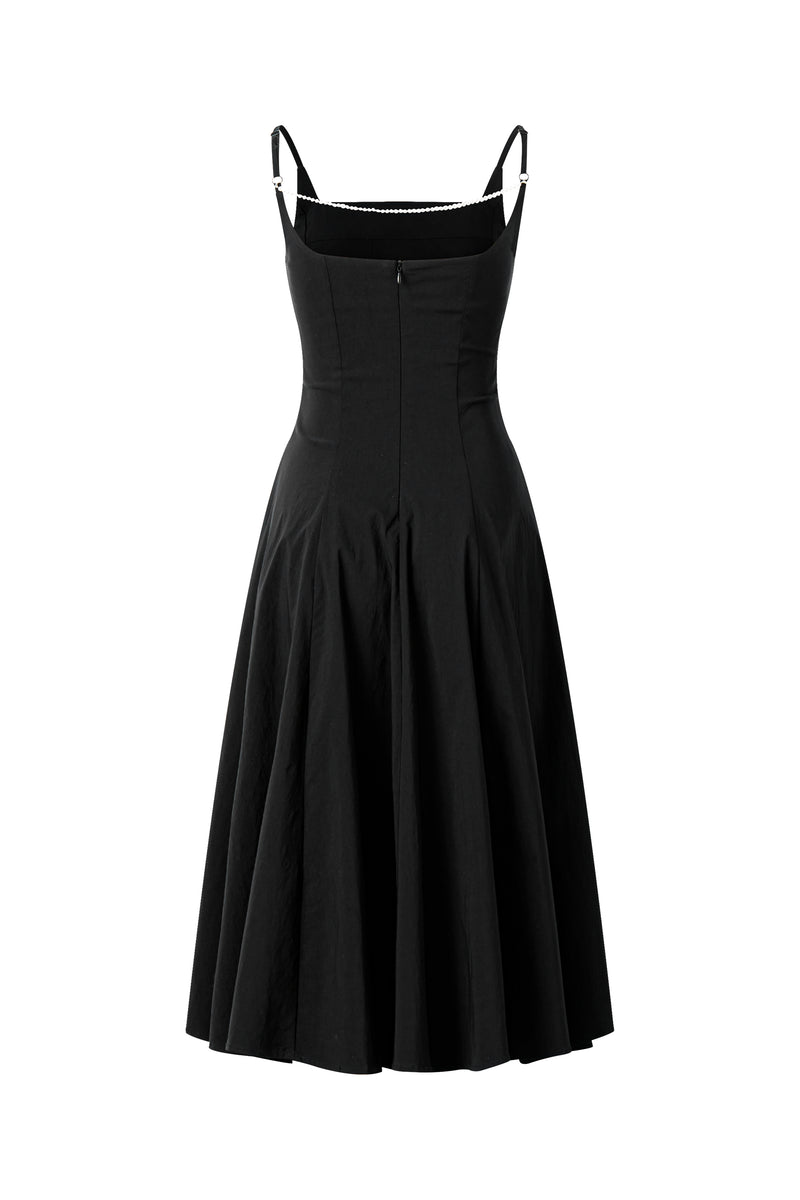 Pearl back midi dress
