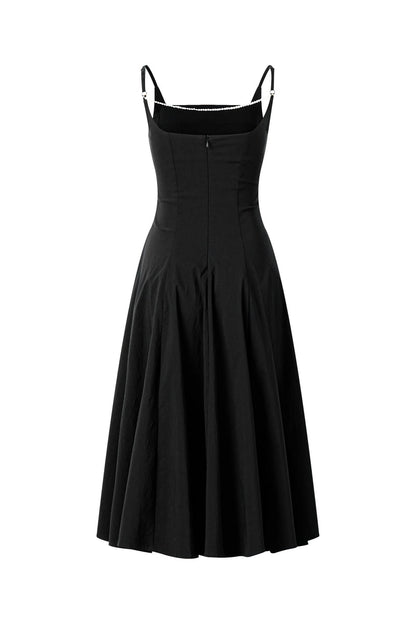 Pearl back midi dress