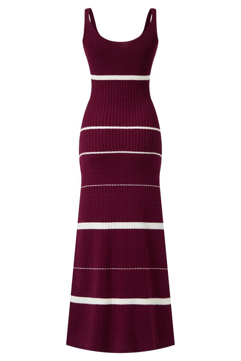 Pearl tassel wool dress