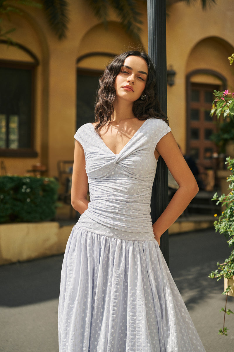 Polka dot lace overlay set