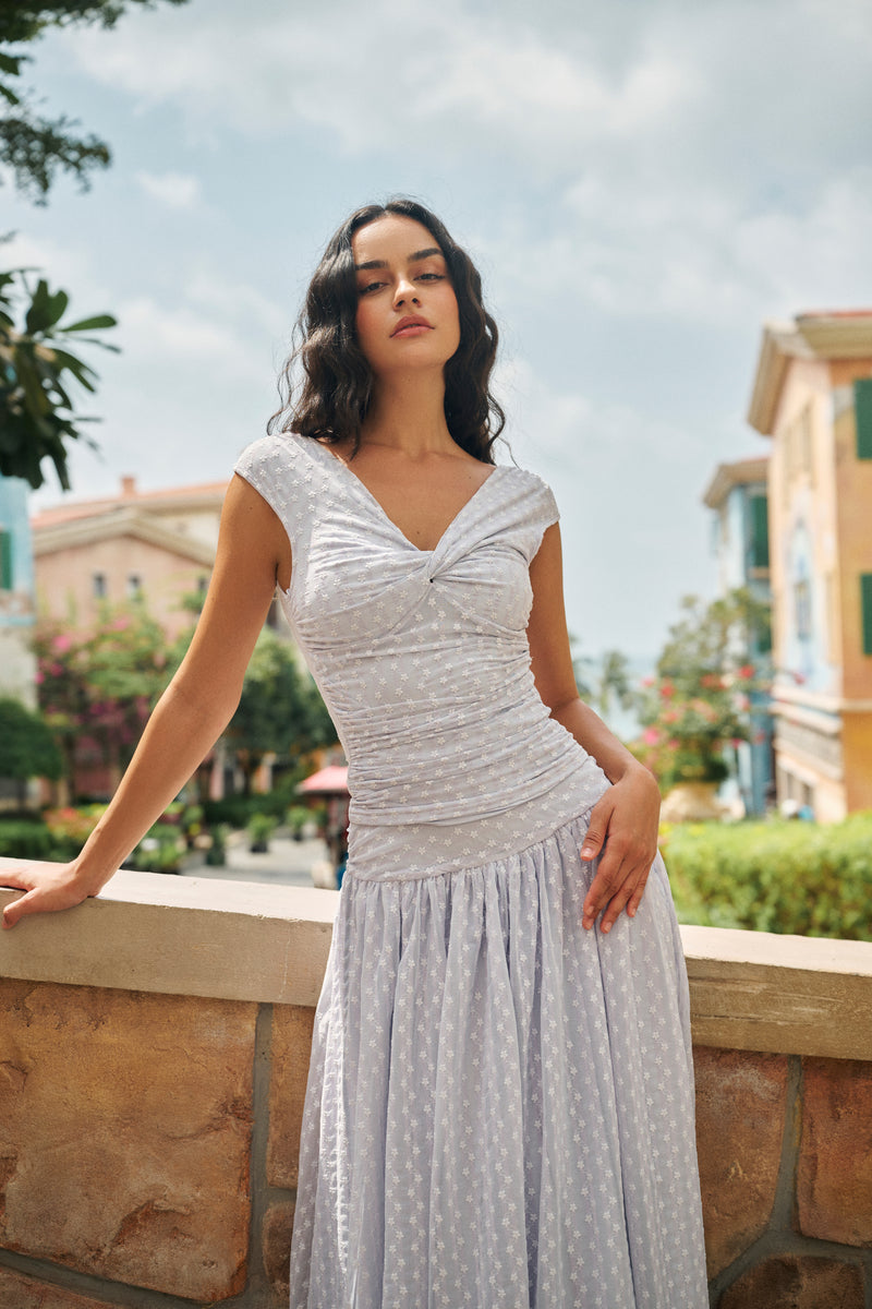 Polka dot lace overlay set
