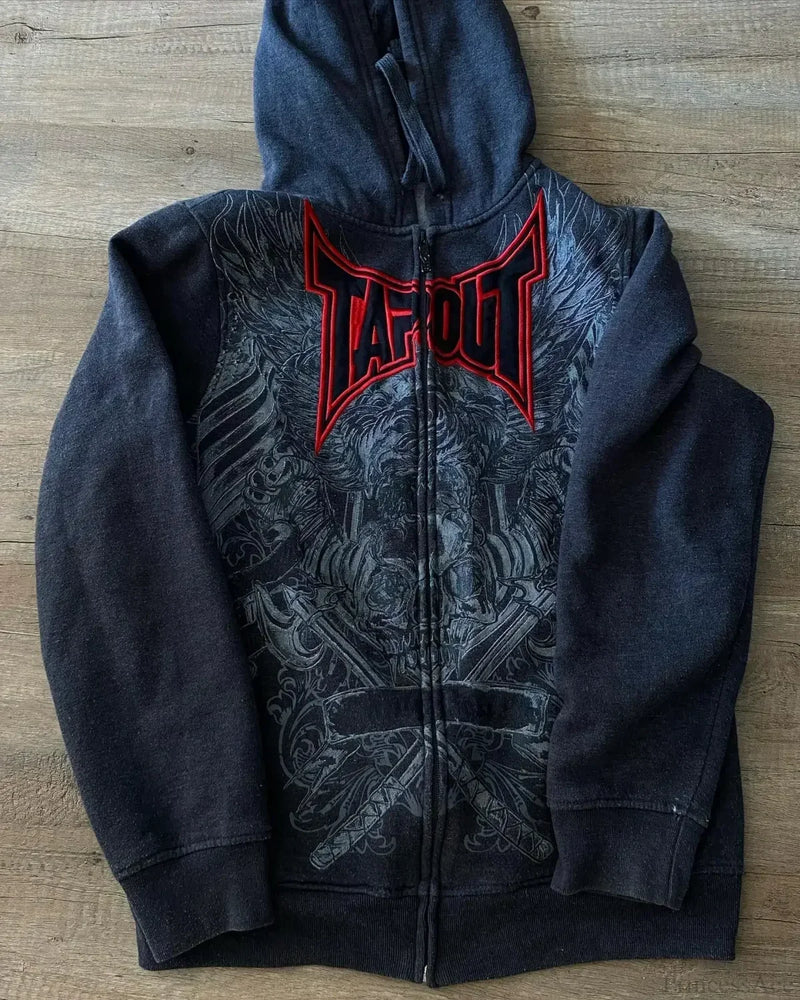 Prayer Portrait Black Zipper Hoodie black 1 / S