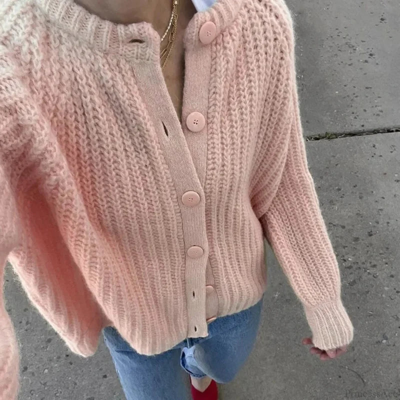 Preppy Button Up Vintage Y2K Cardigan