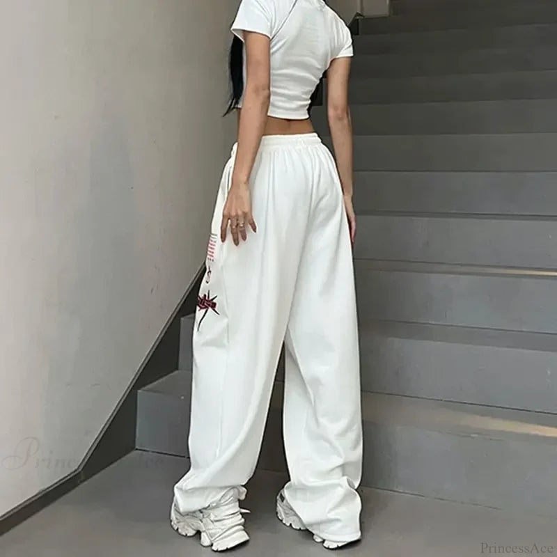 Printed Drawstring Casual Pants