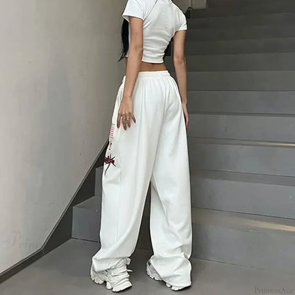 Printed Drawstring Casual Pants