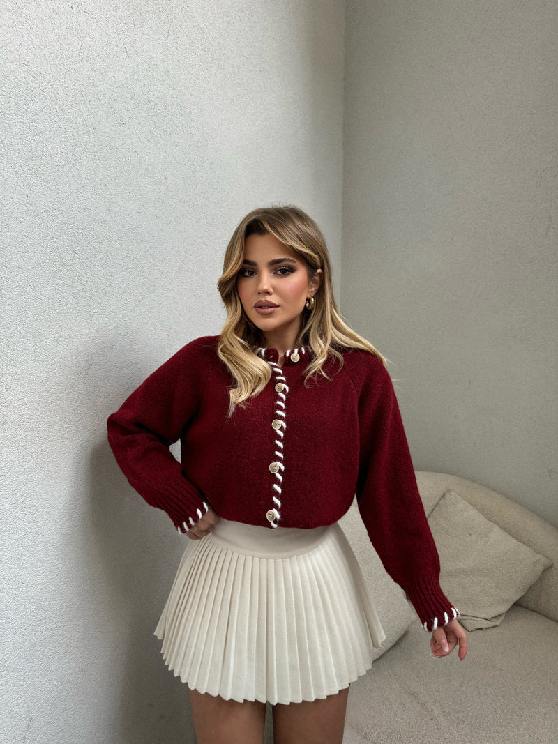 PULOVER BURGUNDY