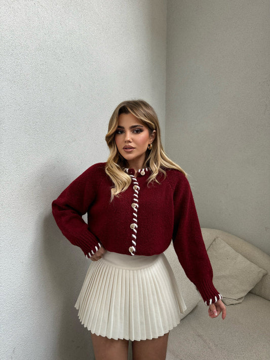 PULOVER BURGUNDY