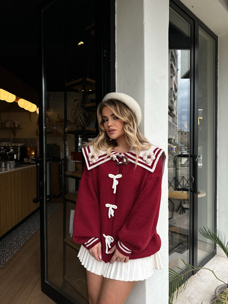 PULOVER BURGUNDY