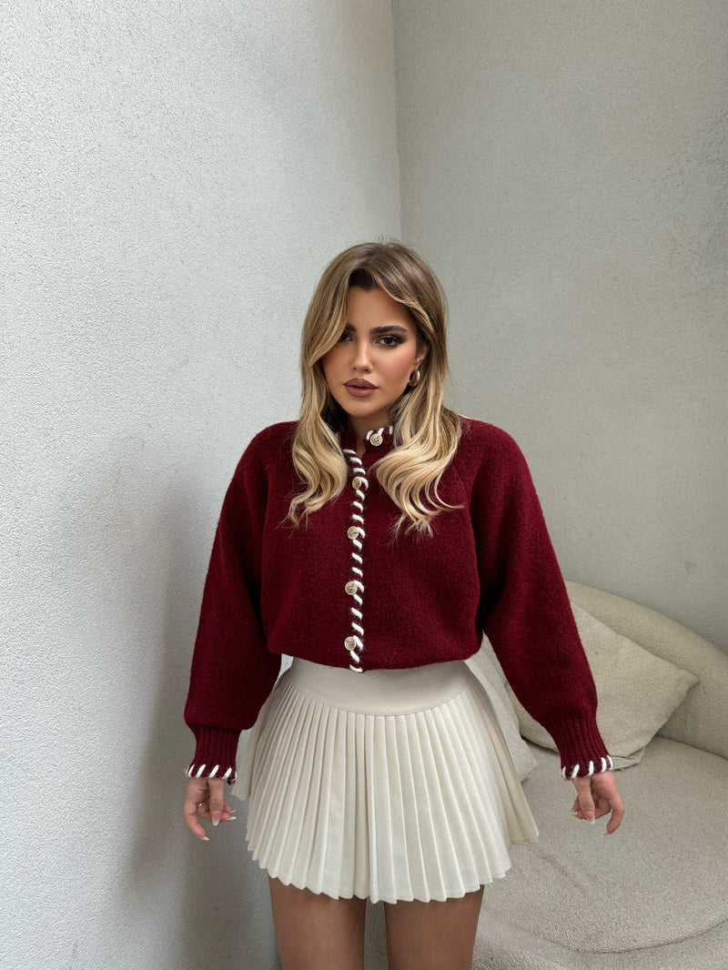 PULOVER BURGUNDY