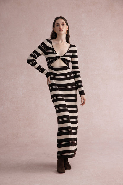 Reversible twist knit dress