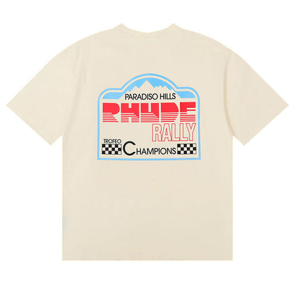 RHUDE Black dove lettering print T-Shirts
