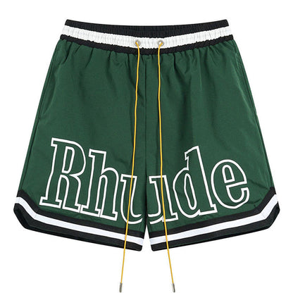 RHUDE Court logo-print woven Shorts