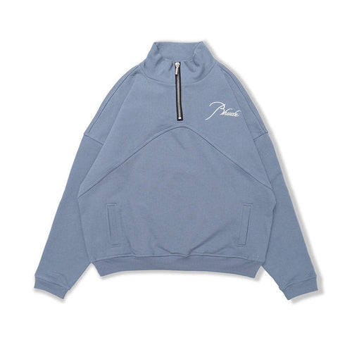 RHUDE embroidered slogan logo sweatshirts