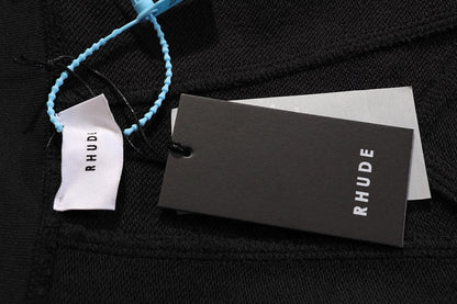 RHUDE embroidered slogan logo sweatshirts