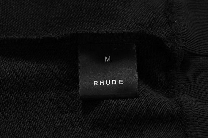 RHUDE embroidered slogan logo sweatshirts