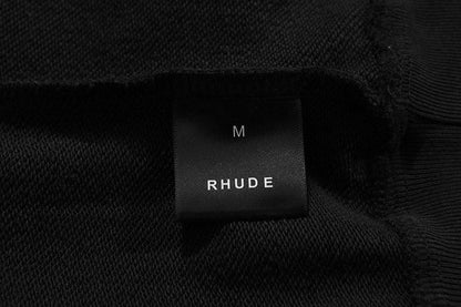 RHUDE embroidered slogan logo sweatshirts