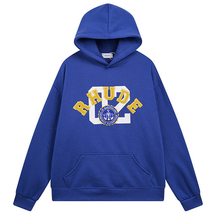 RHUDE Flocked micro-letter hoodies