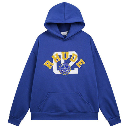 RHUDE Flocked micro-letter hoodies