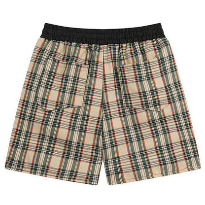 RHUDE Logo-Embroidered Checked Cotton-Flannel Drawstring Shorts