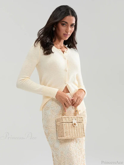 Ribbed Long Sleeve Button Cardigan