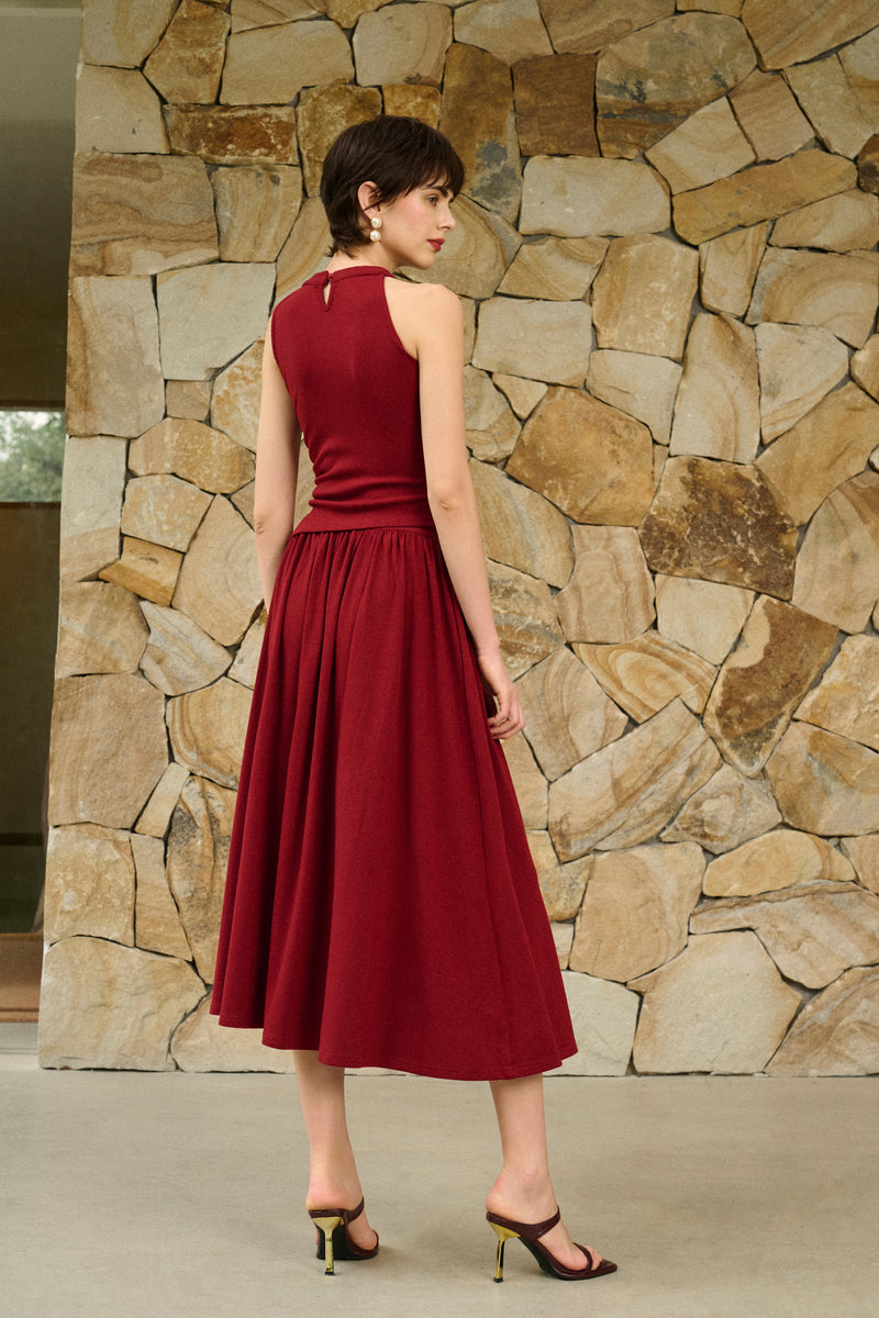 Ruffle front two-piece set