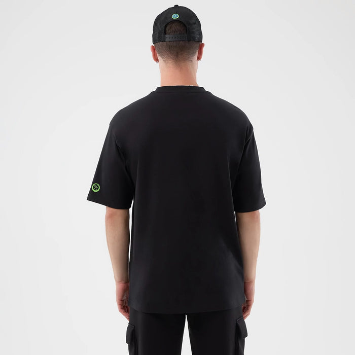 The Male model is wearing Sakamoto Days Netflix Black T-Shirt 2