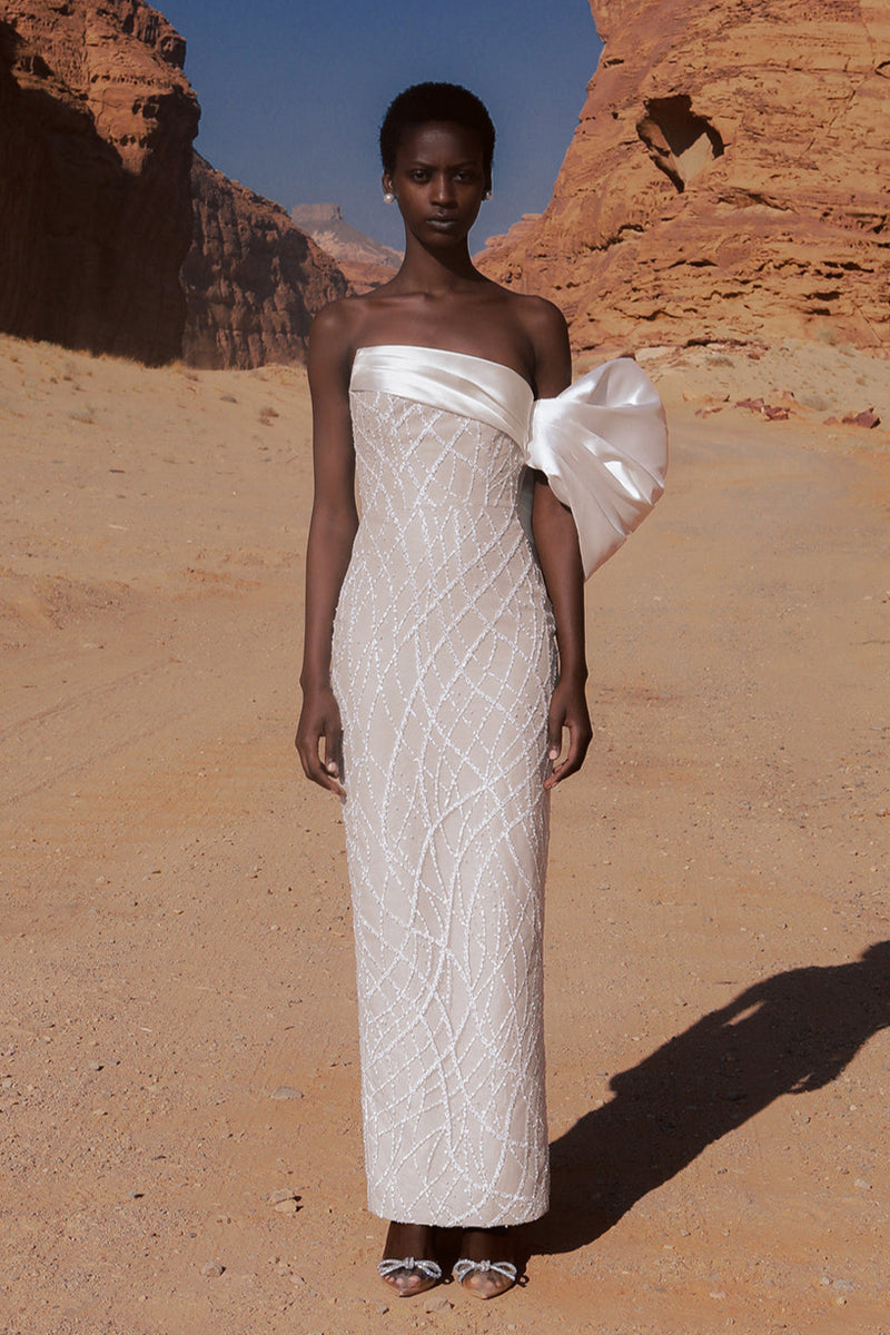 Satari Gown - White - SHOPJAUS - JAUS