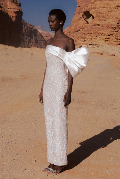 Satari Gown - White - SHOPJAUS - JAUS