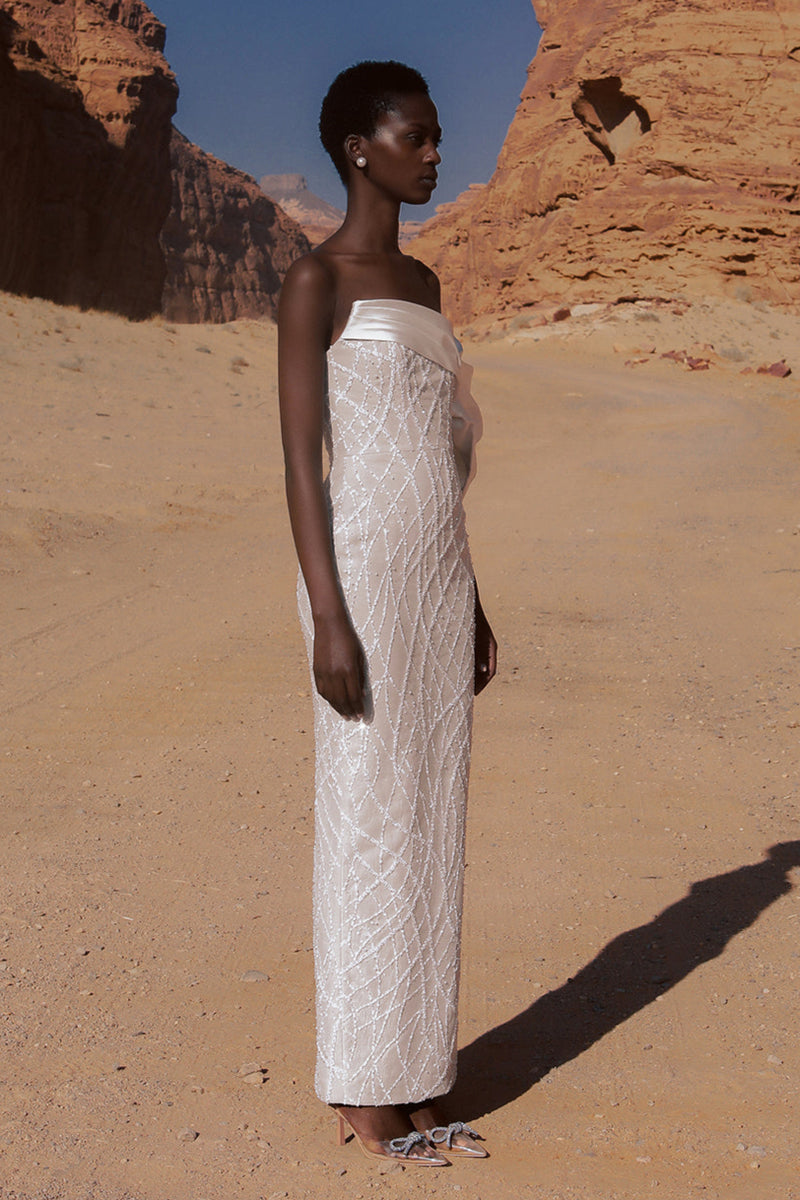 Satari Gown - White - SHOPJAUS - JAUS