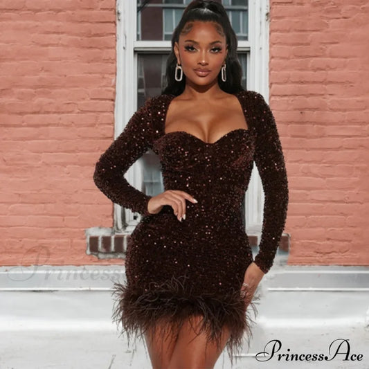 Sexy Luxury High Trendy Waist Short Dress