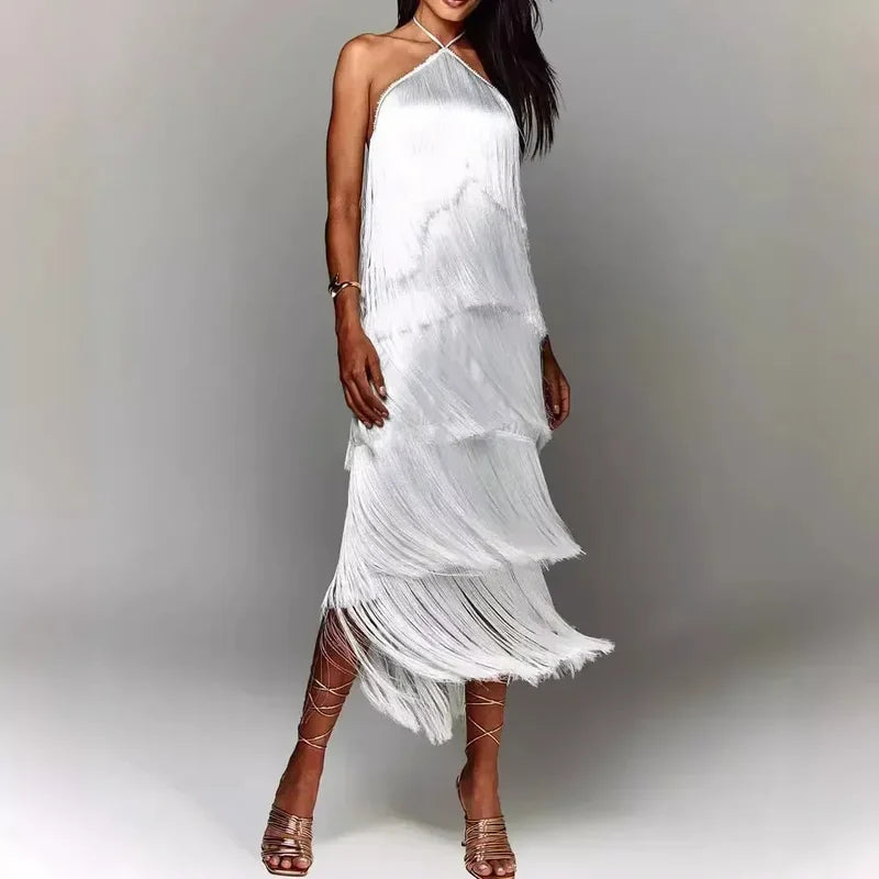 Sleeveless Halter Split Party Dress Partydress-241208