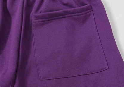 Sp5der Black Foam Printing Pant-Purple #8308
