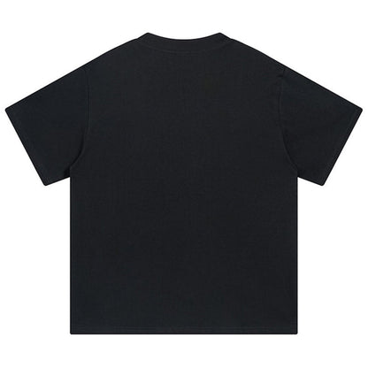 Sp5der Spider Web Print Gothic Punk T-Shirt Black