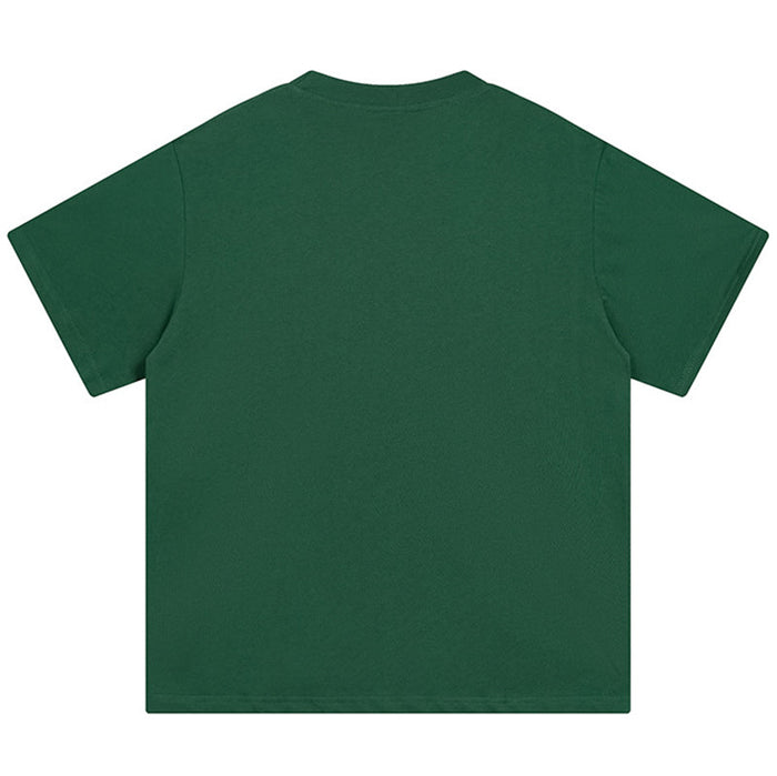 Sp5der Spider Web Print Gothic Punk T-Shirt Green