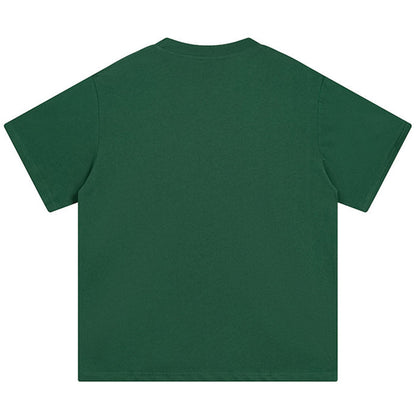 Sp5der Spider Web Print Gothic Punk T-Shirt Green