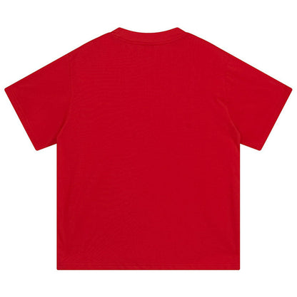 Sp5der Spider Web Print Gothic Punk T-Shirt Red