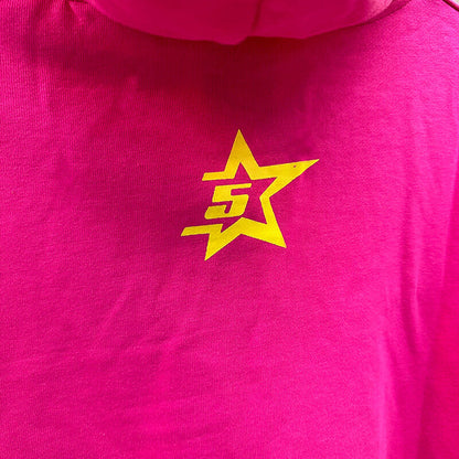 Sp5der Young Thug Punk Hoodie-Pink #142