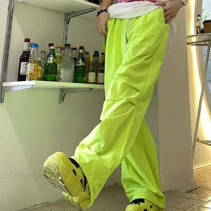 Spicy Girl Casual High Waist Pants Grass Green / S