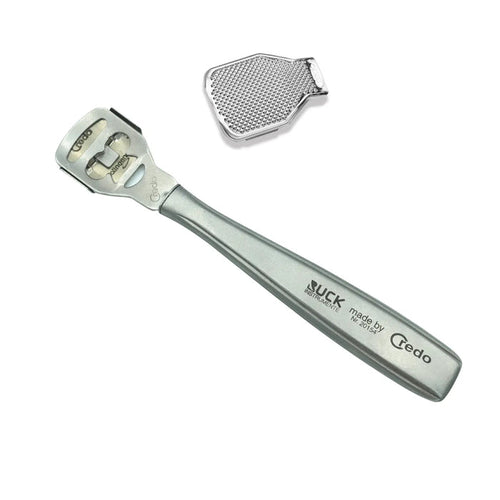Stainless steel callus planer with rasp adapter - Credo Credo