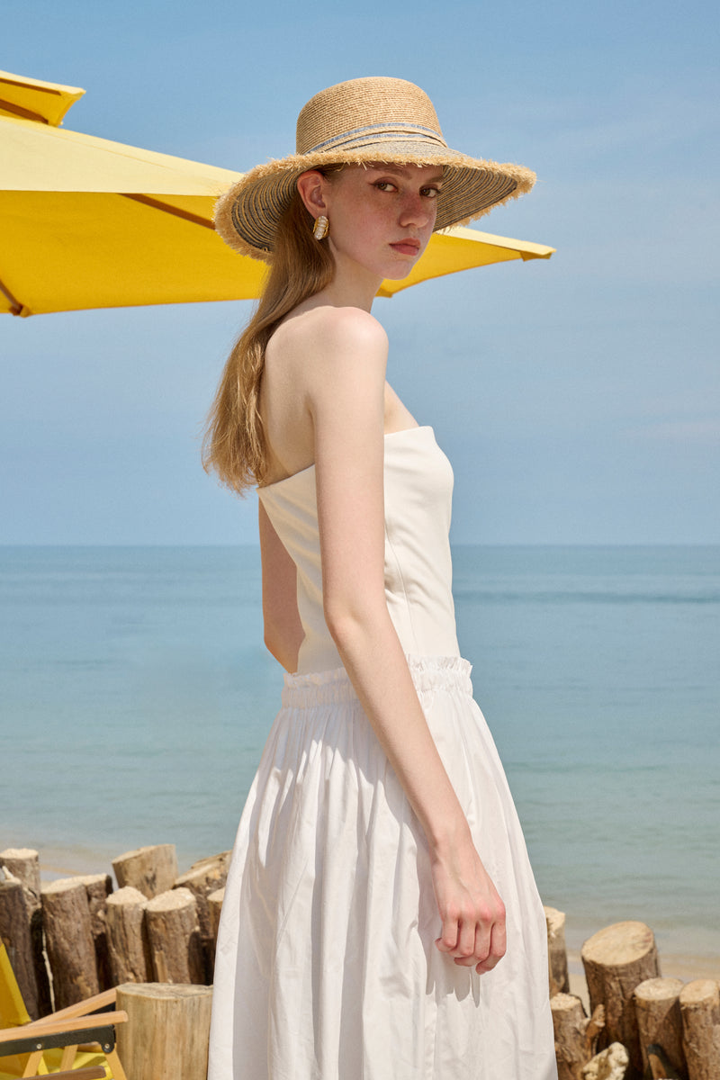 Strapless patchwork dress