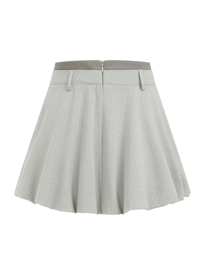 Striped bubble hem skort