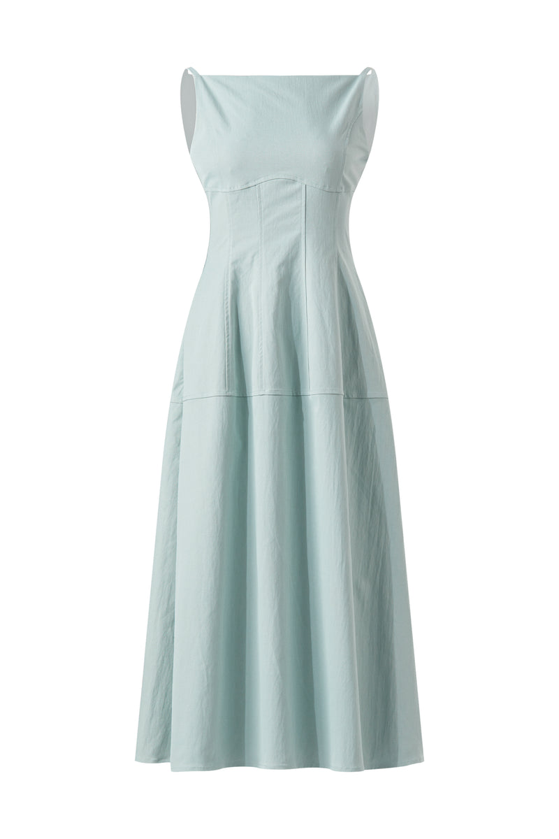 Structured A-line midi dress
