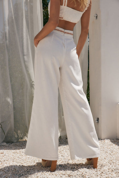 Summer Night City Buckle Trousers styled in a complete look from an alternate angle.