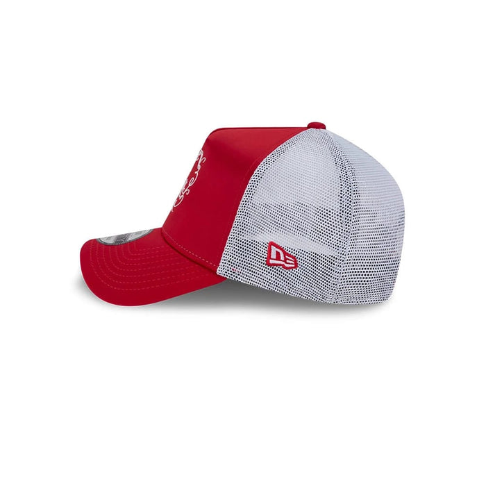 Pictured is this Tom & Jerry Love Cherie 9FORTY A-Frame Trucker cap in red. 6