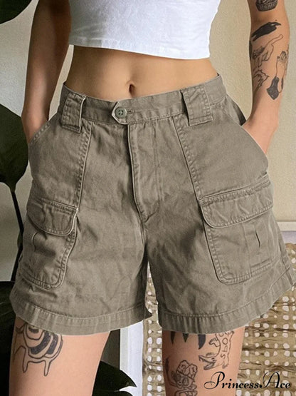 Denim Sleeveless Graceful Turtleneck Top Gray / S Shorts