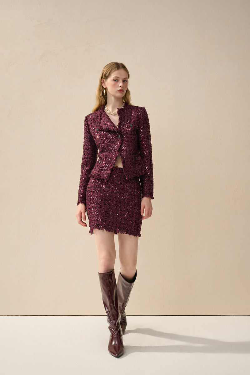 Tweed sequin jacket