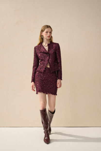 Tweed sequin jacket