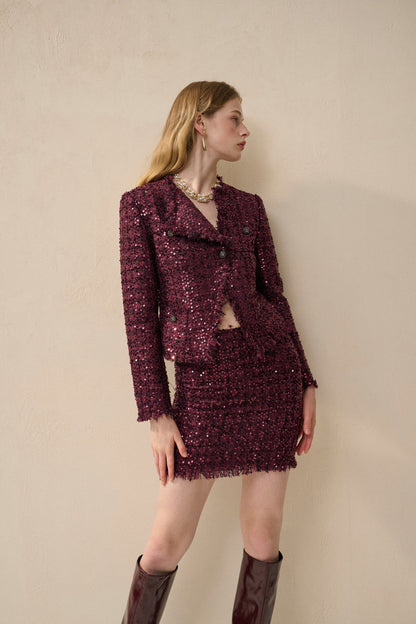 Tweed sequin jacket